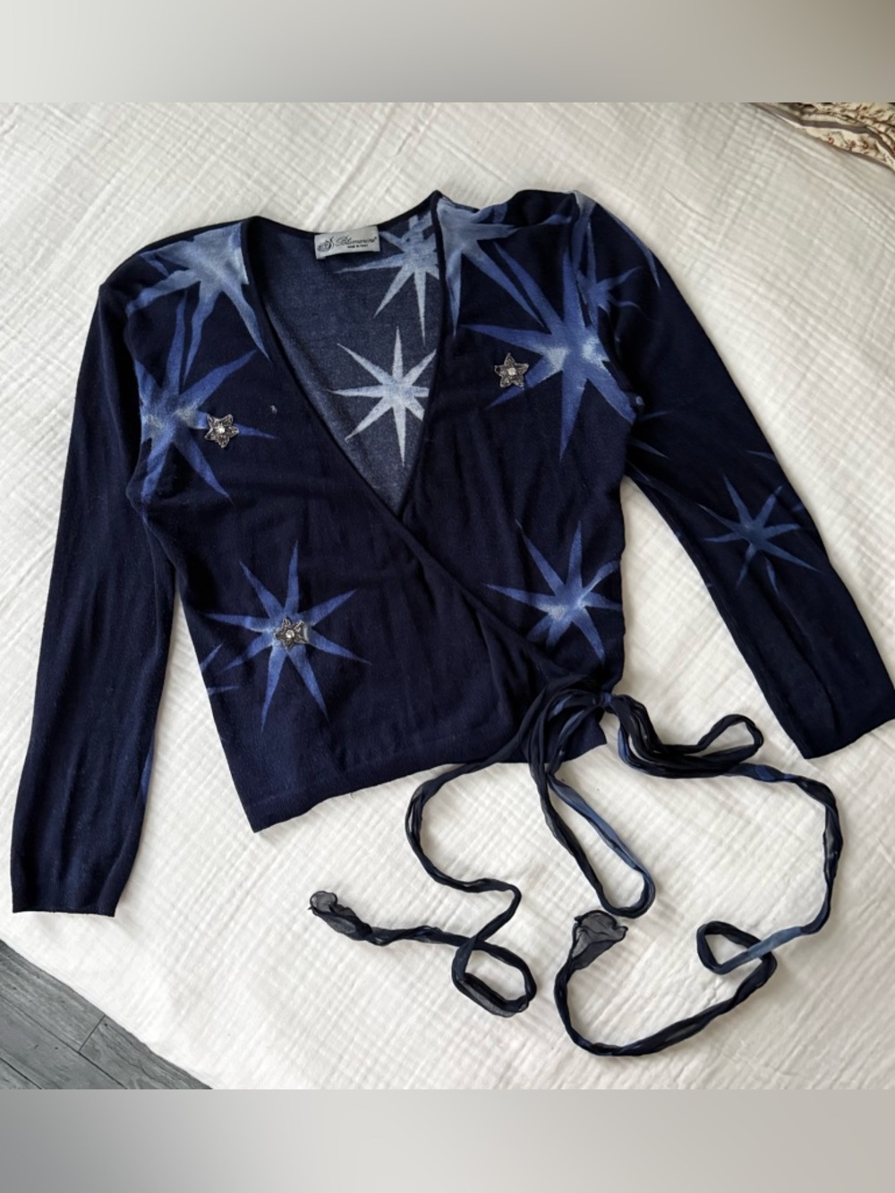 Vintage Blumarine celestial wrap top
